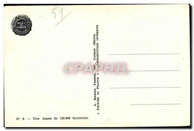 Champagne — Fábrica de produção — Maison Moët & Chandon — Verso