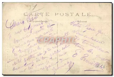 A igreja destruída em Sermaize-les-Bains — Imp. Bandinière, Nantéro - Vign. Par. N° 279 — Verso