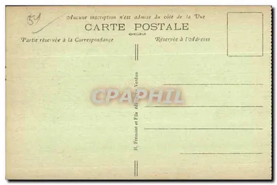 Verdun — As Casas sobre o rio Meuse em 1914 — H. Prémont e Filhos, editor — Verso