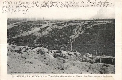 Trincheiras alemãs no Ravin dos Meurissons e Bolante — A Guerra na Argônia — Editor St. Menehould