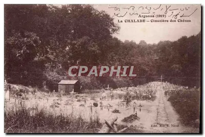 La CHALADE — Cemitério dos Carvalhos — Argonne (1919) — Edit. Mlle L. Nicot
