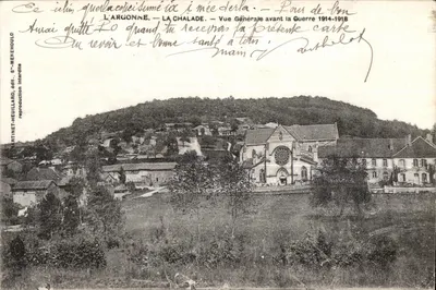 L'ARGONNE — LA CHALADE — Vista Geral antes da Guerra 1914-1918 — MARTINET-HEUILLARD, editor 8°-MENENHOLD