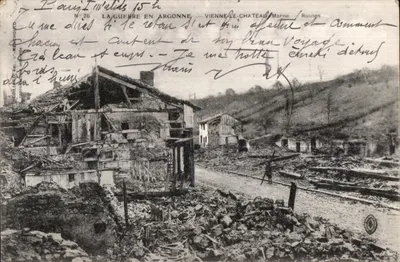 Ruínas de Vienne-le-Château na Argônia — A Guerra na Argônia — Editor: Meulengracht