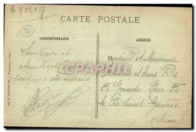 Perthes-les-Hurlus (Marne) — Ruinas de la iglesia después de la guerra 1914-17 — Visé Paris 470 R.P. — Reverso