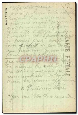 Cauroy-les-Hermonville — A Igreja destruída — Coleção G. Dubols, Reims — Verso