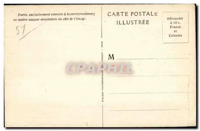 Maison des Apparitions — maison à colombages avec toit en ardoise et fenêtres à volets, éditeur ATELIERS PHOTOGRAPHIQUES LONGOET - PARIS — Verso