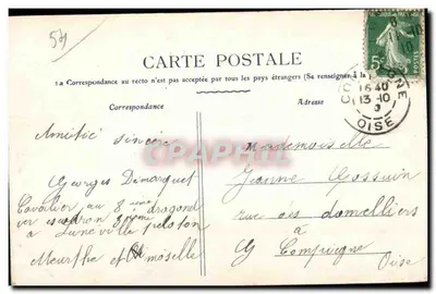 Lunéville — O Castelo, vista tirada dos Bosquets — Editor La Tarelle, rua Carnot — Verso