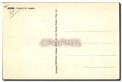 Reims — Cours J.-B. Langiet — editor Jacques Frévillie — Verso