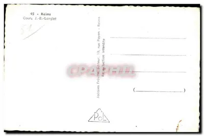 Reims — Cours J.-B.-Langlet — uitgever Jacques Fréville, n°45 — Achterkant