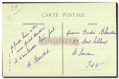 Reims — Widok katedry — Ruiny ulicy Eugène-d'Esteuque — Wydawca B.D. — Rewers