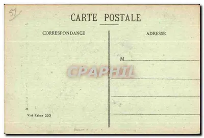 Reims — Rue de Courcelles (Clairmarais) após bombardeios 1914-1917 — Reprodução G. Dubois, Reims — Verso
