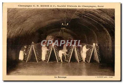 O Remuage — Champagne G. H. MUMM & C°, Sociedade Vinícola de Champagne, Filial — J. BLOMERINE, fot. Reims