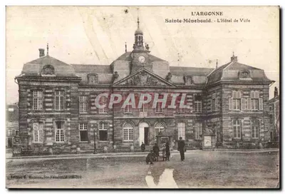 Bilhete postal antigo L argonne Sainte Menehould L Hotel de Ville