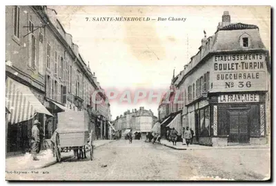 Bilhete postal antigo Ste Menehould Rue Chanzy