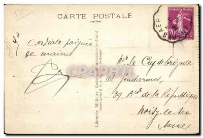 Campo de Mourmelon — Vista geral do Novo Campo de Divisão - Quartéis Joffre e Foch — Verso