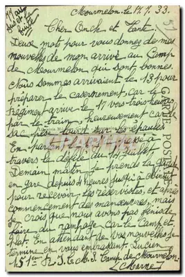 Campo di Mourmelon — Il Mess dei Ufficiali — Libreria Militare Guedon — Verso