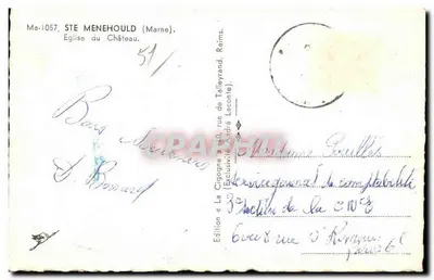 Igreja do Castelo — Ste Menehould (Marne) — La Cigogne — Verso