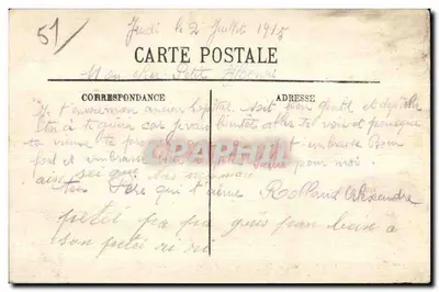 Chalons-sur-Marne — O Bairro Corbineau — 5e Chasseurs — LL. — Verso