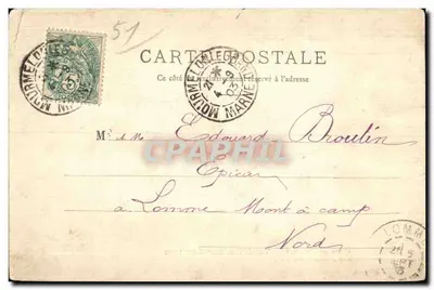 Camp Chalons — Widok z wnętrza namiotu — Papeterie et Photographie Galieu, Mourmoulou-le Grand — Rewers