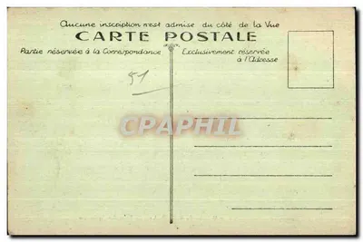 Campo de Châlons — Setor do 6º B.O.A. e do Trem dos Equipamentos — Livraria Militar Guérin - Mourmelon-le-Grand — Verso