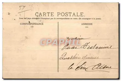 Camp de Chalons — Quartier do 6º Escadron do Train — Librairie Militaire Guérin, Mourmelon — Verso