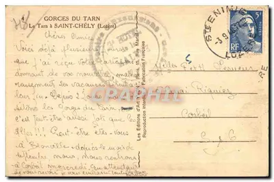 Góry Tarnu — Saint-Chély-d'Apcher — Les Éditions d'Art Marat — Rewers
