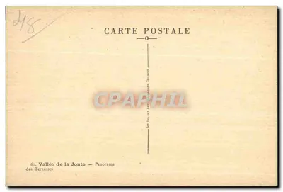 Vale da Jonte — Panorama das Terrasses — Soc. Ind. dos Arts Benmagnets, Toulouse — Verso