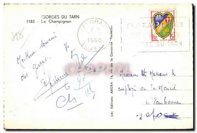 Gorges du Tarn — Le Champignon — Éditions ARGRA — Verso