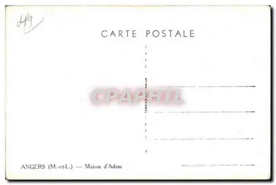 Angers (M.-et-L.) — Maison d'Adam — editore Combière & Cie — Verso