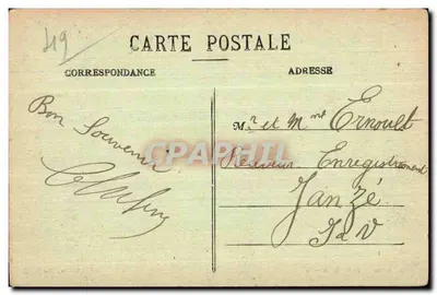 Il Leone d'Angers (M.-et-L.) — Hotel de Ville — Monumento centrale — Verso