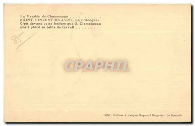 Saint-Vincent-de-Jard — « Bicoque » — Wydawnictwo Artystyczne Raymond Bergévin — Rewers
