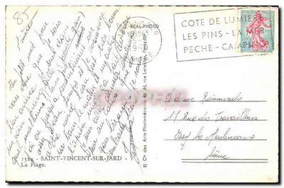 Saint-Vincent-sur-Jard — plage — Cie des Arts Photomécaniques, n°81 — Verso
