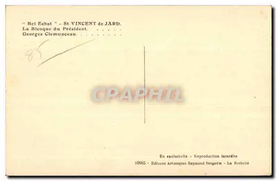 Bel Esbat - St-Vincent-de-Jard - Beeldhouwwerk van Georges Clemenceau — Achterkant