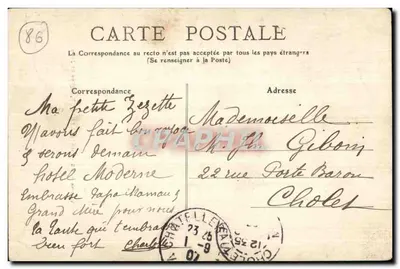 Chatellerault — Katedra — wydawca nieznany, nr serii 86 — Rewers