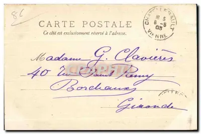 Châtellerault — Les Tours du Pont Henri IV — editor Vienne 83 — Verso