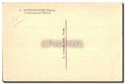 La Roche-Posay (Vienne) — O Estabelecimento Termal — R. Dorange, editor, Tours — Verso