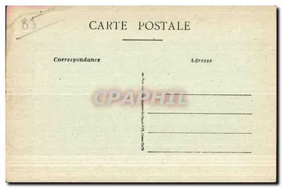 Vouvant (Canton de La Châtaigneraie) — A Igreja (estilo romano) — R. Bergevin, editor, 66, rue des Merciers La Rochelle — Verso