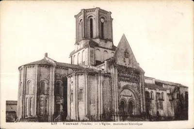 Vouvant (Vendée) — A Igreja, monumento histórico — Fototipia Jehly-Rouillé, n°439