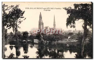 St-Laurent-sur-Sèvre (Vendée) — Widok — Fototypia Jelily-Pumpin - Mortagne