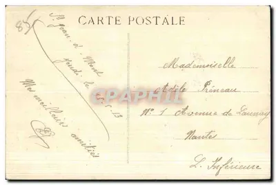 Challans en zijn omgeving (Vendée) — Het Grote Groentemarkt — Lib. Poupin, M. Rugne — Achterkant