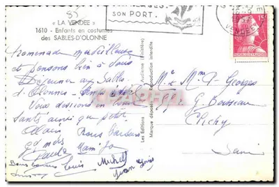 Dzieci w strojach — Sables-d'Olonne — Wydawnictwo Jean — Rewers