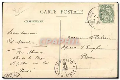 No País dos Horticultores — casal em traje tradicional — A. Duclos, Bois-Fleur, em Nantes — Verso
