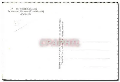 La Chapelle — Wzgórze Ptaków (271 m n.p.m.) — Wydawnictwo JEHLY-POULPIN — Rewers