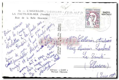 Vista da baía de La Faute-sur-Mer — Edições Gaby — n°62 — Verso