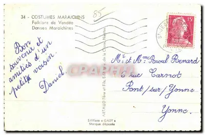 Danze Maraichine — Folklore della Vendée — Edizioni Gaby, Nantes — Verso