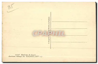 Antiga abadia dos MAGNILS (século XIV) — Arredores de LUÇON, Vendée — R. Bergerin, La Rockelle — Verso