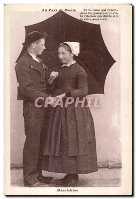Um casal sob um guarda-chuva — Horticultores — Fototipia Jelley-Dupin