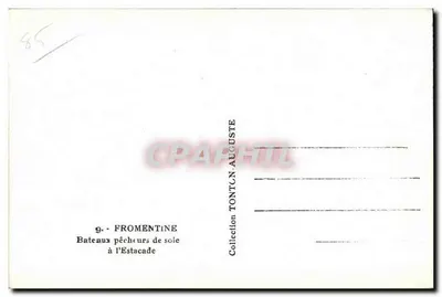 Rybackie łodzie sole w Estacade — Fromentine — Kolekcja Tonton-Auguste — Rewers