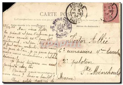 Poitiers — Vista del Clain — Puente Nuevo — Reverso