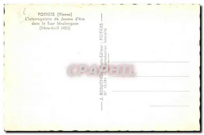 Interrogowanie Jani z Domu Maubergoon — Poitiers (Vienne) — J. Robuchon, nr 12.181 — Rewers